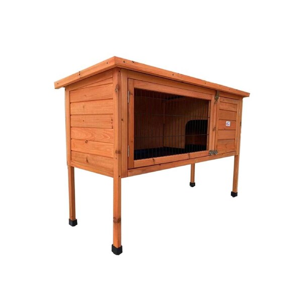 YES4PETS Large Single Wooden Pet Rabbit Hutch Guinea Pig Ferret Cage