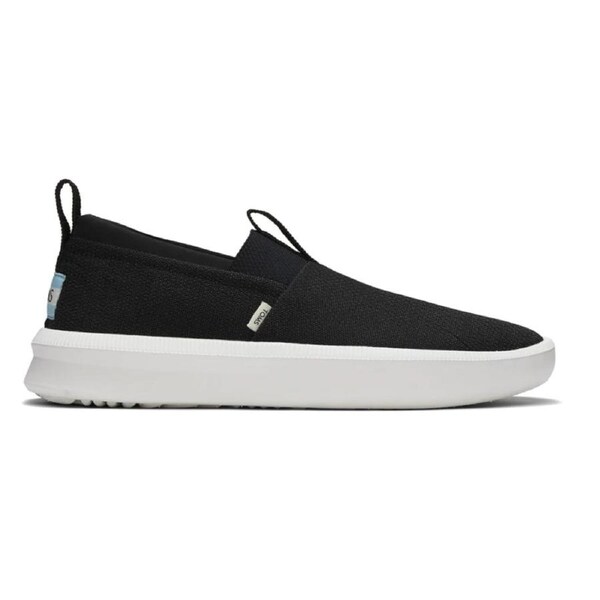 TOMS Mens Canvas Slip On Shoes Casual Sneakers Breathable Espadrilles - Black US 9