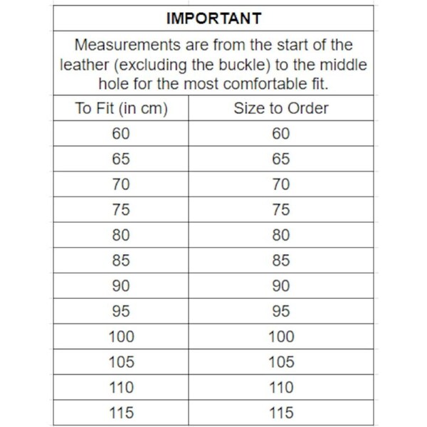 Mens Genuine Full Top Grain Leather Belt w/ Buckle - Black 100cm