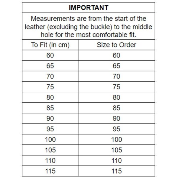 Mens Genuine Full Top Grain Leather Belt w/ Buckle - Black 105cm