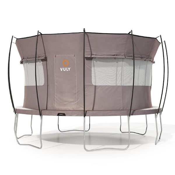 VULY Ultra 2 Extra Large 15ft Trampoline with Enclosure - Round Kids Trampolines Bundle With Tent Wall and Shade Cover