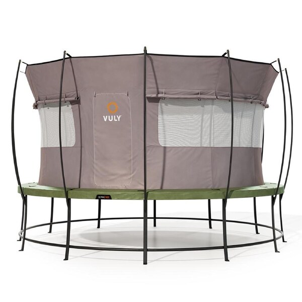 VULY Ultra 2 Pro Extra Large 16ft Trampoline with Enclosure - Round Kids Trampolines Bundle With Tent Wall and Shade Cover