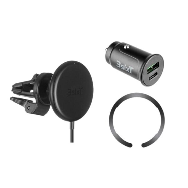 3sixT Magnetic Wireless Car Vent Mount 15W w Charger - Black
