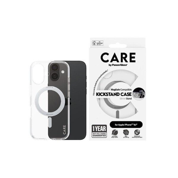 CARE by Panzer Feature (MS&KS) Cse -iPhone 16 - Slvr
