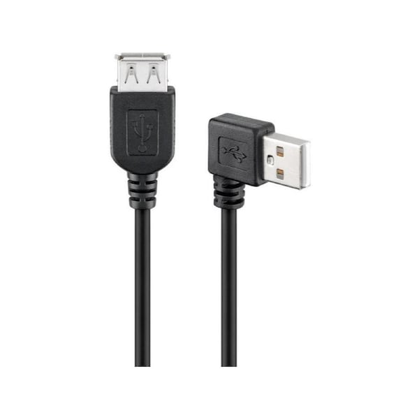 Goobay USB 2.0 Hi-Speed extension cable 90° 0.15M - black