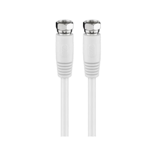 Goobay Antenna Cable (80 dB) F-type to F-type 0.5M - white