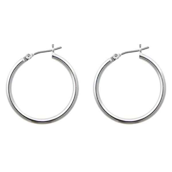 Rossan Plain Hoop Earrings 25mm FE4305
