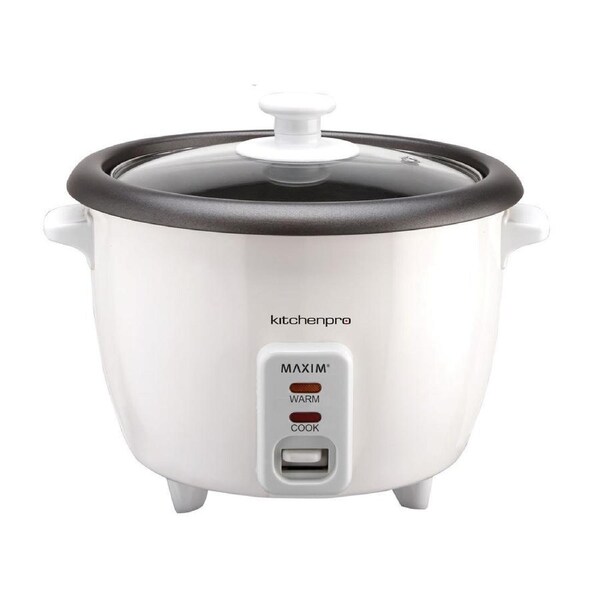 Maxim Kitchenpro MKRC10 700W Rice Cooker 10 Cup 1.8L Non-Stick Pan White