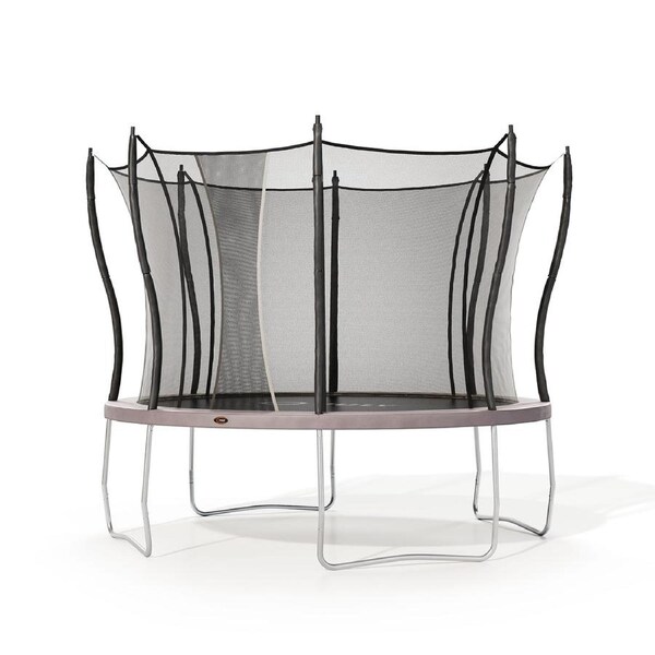 VULY Flare Medium 11ft Trampoline for Kids with Safety Enclosure - Recreational Round Trampolines with AntiRust Coating