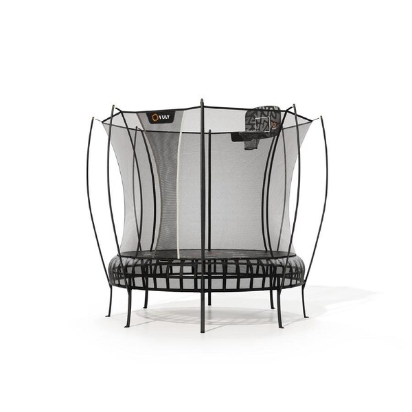 VULY Thunder 2 Medium 10ft Springless Trampoline with Enclosure - Round Kids Trampolines Bundle With Basketball Hoop