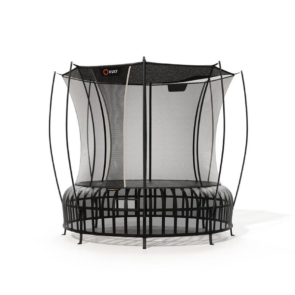 VULY Thunder 2 Pro Medium 12ft Springless Trampoline with Enclosure - Round Kids Trampolines Bundle With Shade Cover