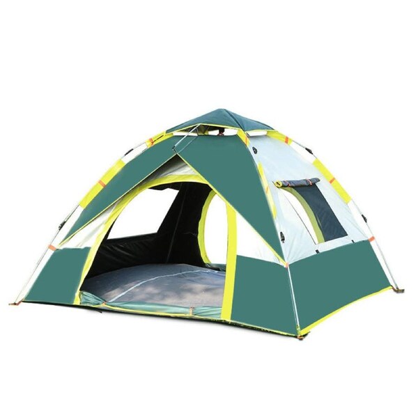 Nevenka Family Instant Pop Up Tents Waterproof & Windproof for Camping-Green 3-4 Person