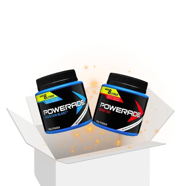 Powerade Isotonic Sports Hydration Drink Powder Duo Pack Gift Box Bundle