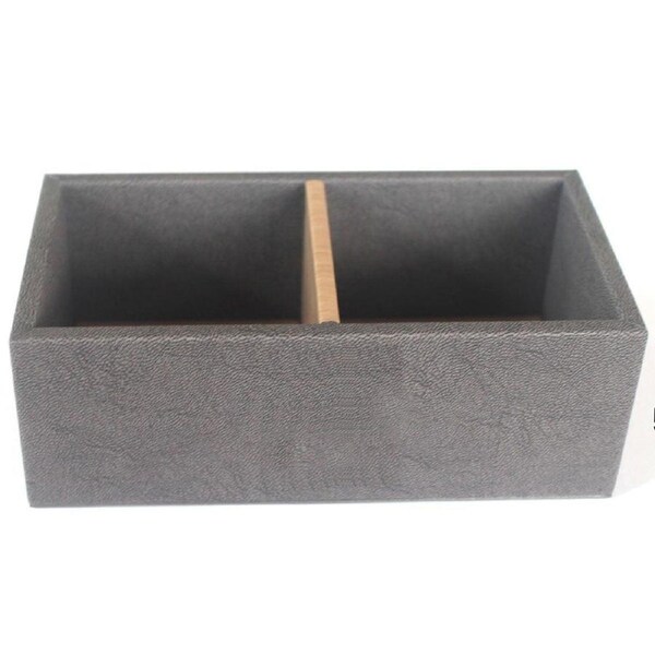 Double Compartment Tea Caddy Hotel Room Storage Organizer for Tea Bags Sugar