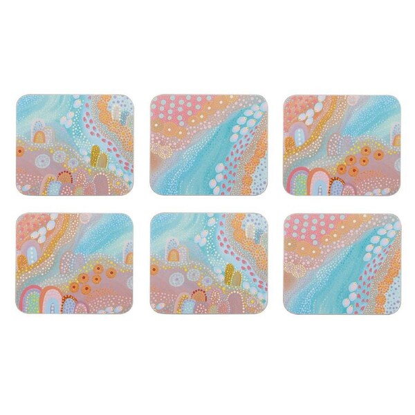 Ashdene Koort Boodja Heart Country Assorted Set of 6 Coasters