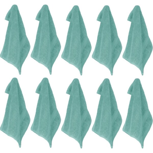 10x Ardor St Regis Collection 32x32cm Cotton Face Washer/Soft 600GSM Marine