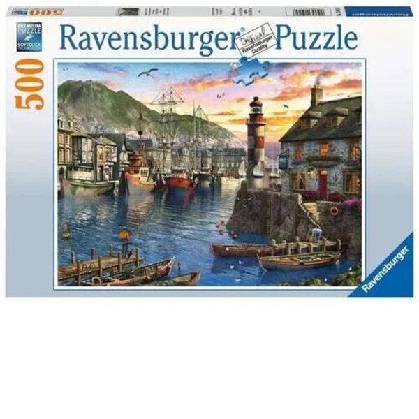 Ravensburger Puzzle 500pc - Sunrise At The Port