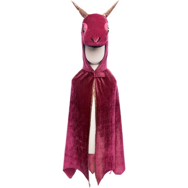 Great Pretenders Sz 5-6 Starry Night Hooded Dragon Cape Burgundy/Copper 4y+