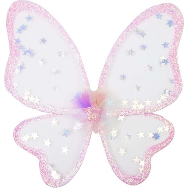 Great Pretenders Twinkling Star Confetti Wings Kids Costume 43x53cm Pink 3y+