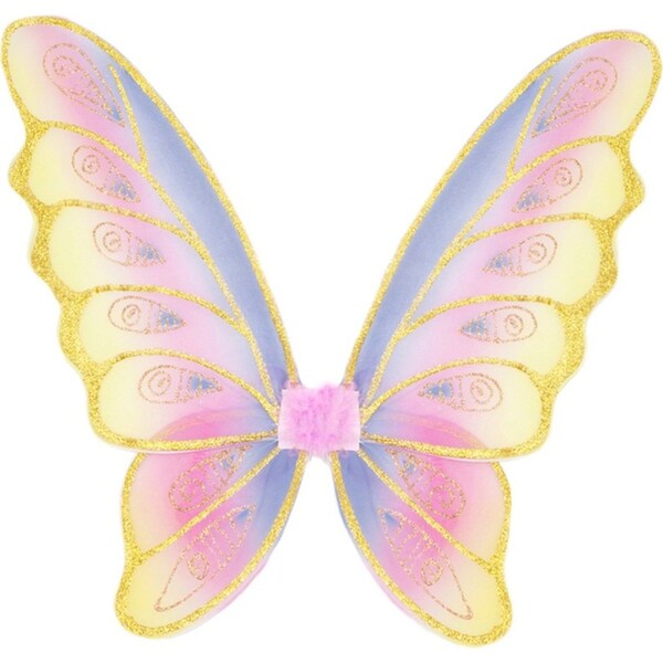 Great Pretenders Glitter Rainbow Wings Kids/Children Costume 44x56cm 3y+