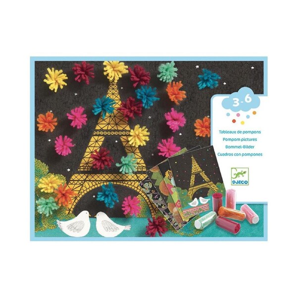Djeco An Explosion of Pompoms Educational Kids/Children Craft Art Kit 3y+