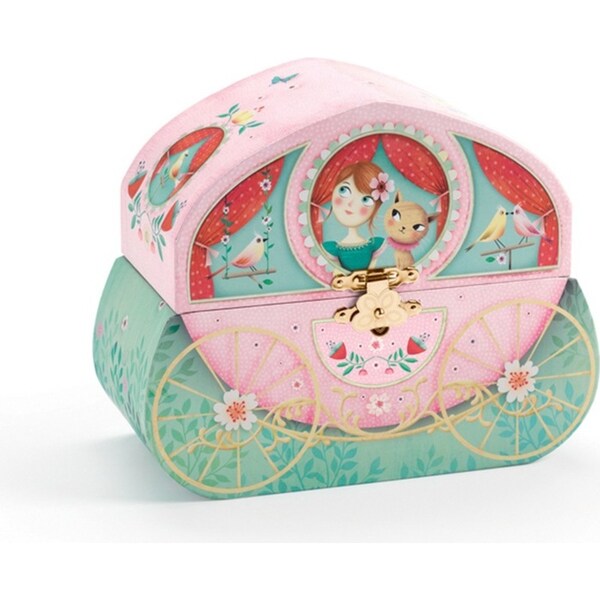 Djeco Carriage Ride Music Box 18x15cm Kids Girl Musical Jewelery Storage 4y+