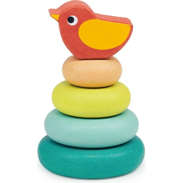 Mentari Stacking Tree w/ Bird Kids/Children 7x10cm Sensory Wooden Toy 12m+
