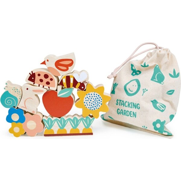 Mentari Happy Stacking Garden Set w/ Bag Kids/Children 20x20cm Wooden Toy 2+