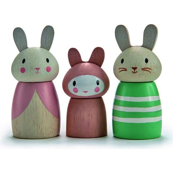 3pc Tender Leaf Toys Bunny Tale Family Set Kids/Child 10x7cm Wooden Toy 1y+