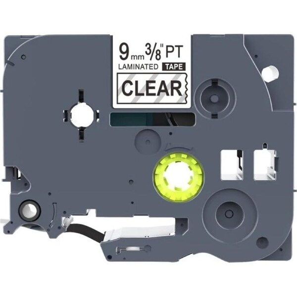 Brother TZe-121 Labelling Tape Black Text on Clear 9mm x 8m Compatible High-Quality Durable Transparent Labels.