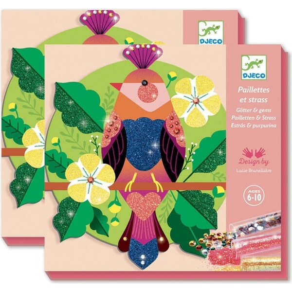 2x Djeco Paradisio Glitters and Gems Kids/Children Fun Activity Art Book 6y+