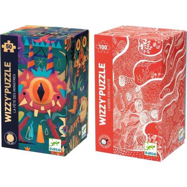 50pc Djeco Monster Party & 100pc Enchanted Tree Kids Jigsaw Puzzle Game Set