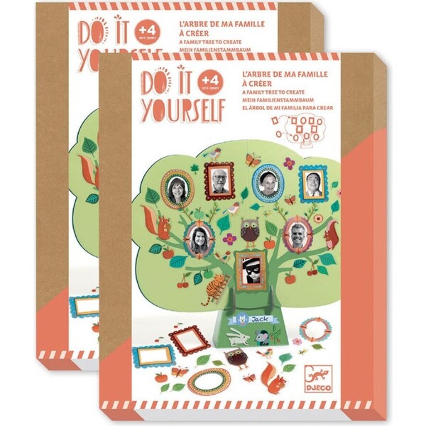 2x Djeco Do It Yourself Family Tree Educational Kids/Children Craft Kit 4y+
