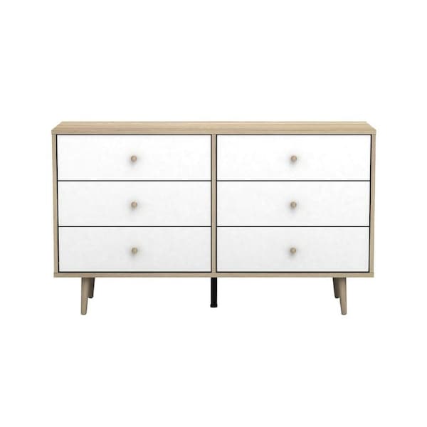 Adriana 6 Chest of Drawers Dresser Lowboy Storage Cabinet Drawer Chest