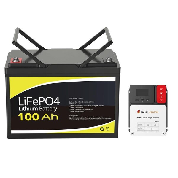 12V 100Ah Lithium Battery + 60A DC-DC MPPT Charger