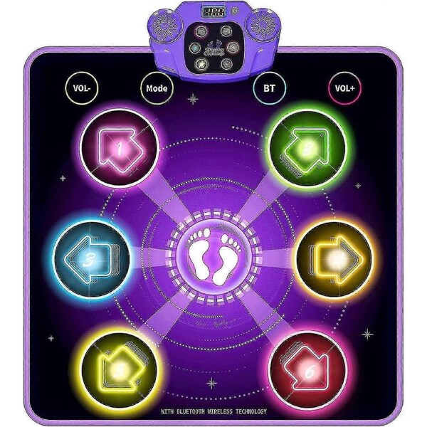 Dance Mat For Kids Ages 4-8-12, Light Up Dance Pad Christmas Birthday Gifts For 5 Year Old Girl Toys Age 6-7, Bluetooth Music