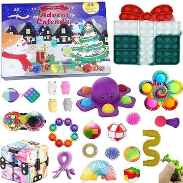 Fidget Advent Calendar 2024 - 24 Days Of Christmas Surprise Toys