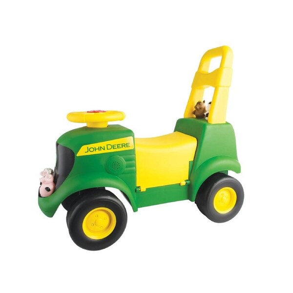John Deere Kids Ride-On Tractor Push Wheel 3 in 1 Children Riding Toy w Sounds
