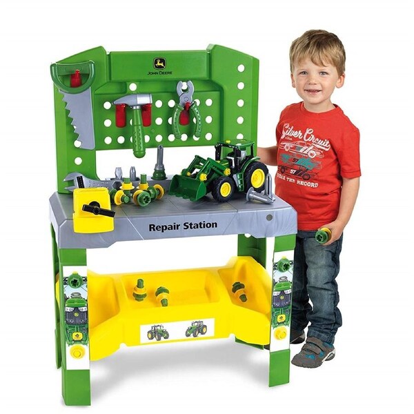 John Deere Kids 75pc Tool Workshop Repair Station 3+
