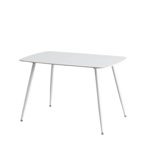 Design Square Modern Kitchen Dining Table Rectangular Ceramic Top 140cm White