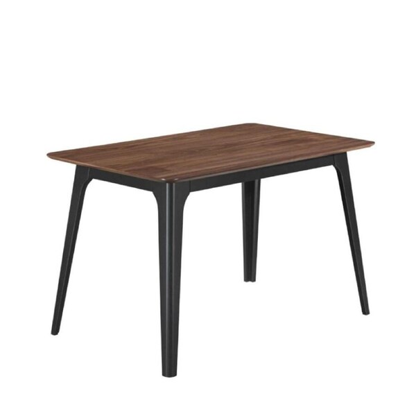 Design Square Classic Modern Rectangular Kitchen Dining Table 120cm Solid Wood Legs Walnut