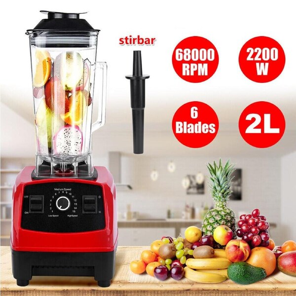 2L Electric Commercial Smoothie Blender Mixer Food Processor Juicer Ice Crush