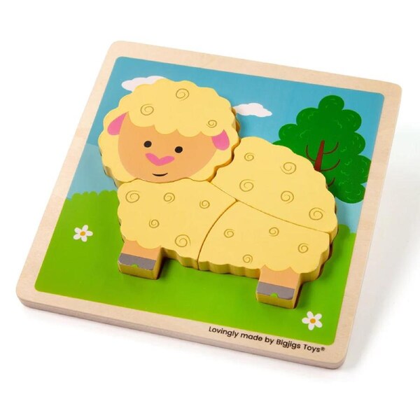 Bigjigs - Chunky Lift Out Puzzle - Sheep