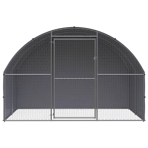 Outdoor Chicken Coop Hen House Pet Cage Chicken Run Galvanised Steel 3x2x2m Roof