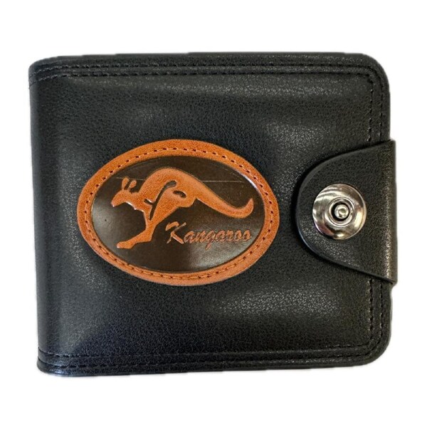 Souvenir Wallet Australia Classic Australian Kangaroo in Black