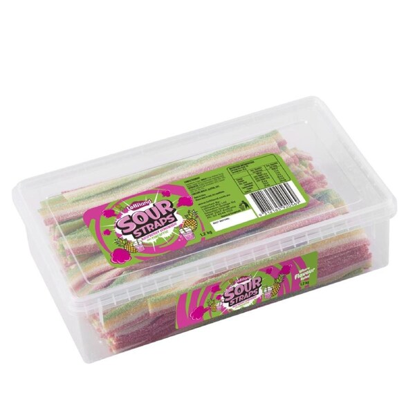 Lollinauts Sour Straps Tub - Raspberry, Lemon & Pineapple 1.2kg