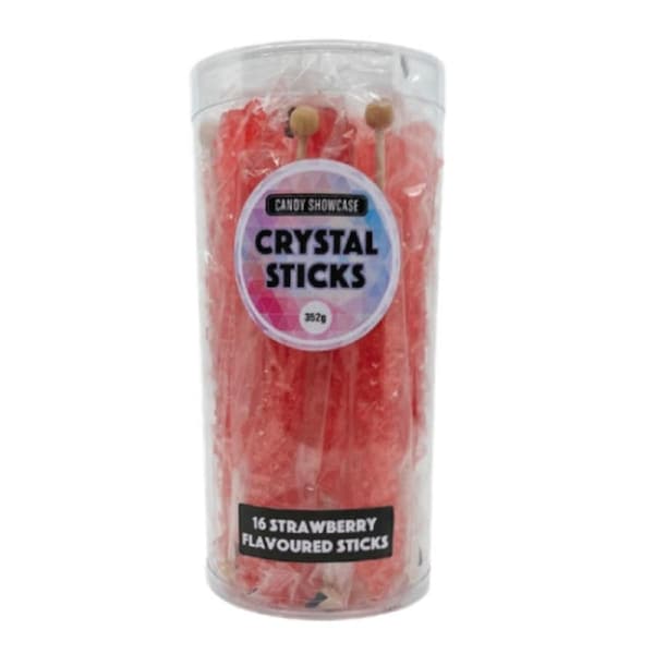 16pk Red Strawberry Crystal Sticks 352g