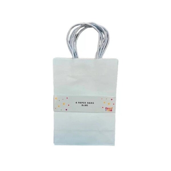 4pk Baby Blue Paper Bag 21x15x8cm