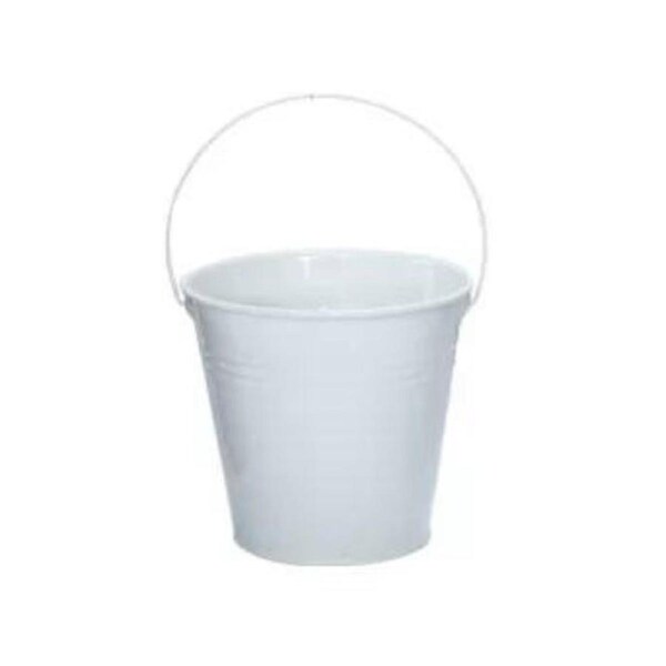 White Mini Galvanized Bucket 12cm