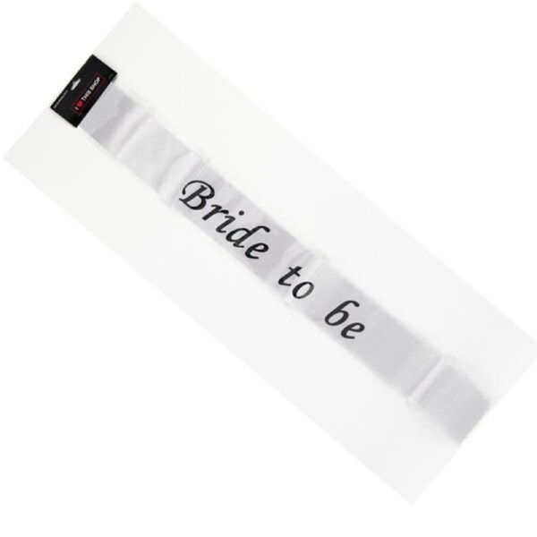 Bride To Be White Sash